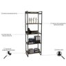Kit Industrial 2 Peças com 1 Escrivaninha 90cm e 1 Estante  60cm 5 Prateleir - 9