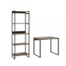 Kit Industrial 2 Peças com 1 Escrivaninha 90cm e 1 Estante  60cm 5 Prateleir - 6