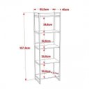 Ver imagem 2 de Conjunto Industrial 2 Peças com 1 Escrivaninha 90cm e 1 Estante 60cm 5 Prateleir Marrom