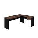 Ver imagem 6 de Mesa para Escritório em L 1,80x1,60m Tampo e Pés 30mm com Gaveta Nogal Compreto Ônix