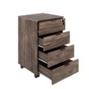 Ver mais imagens de Escrivaninha Mesa Escritório Industrial 120cm com Gaveteiro 4 Gavetas Kuadra Carvalho Dark