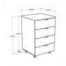 Escrivaninha Industrial 120cm com Gaveteiro 4 Gavetas Kuadra Carvalho Dark - 2