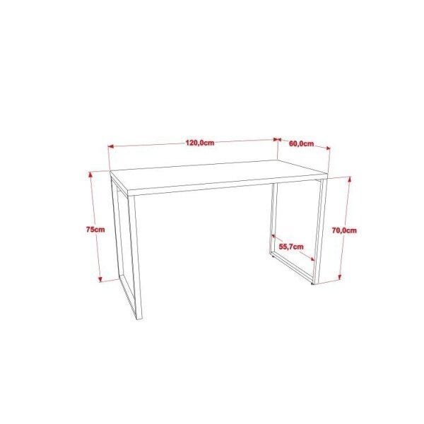 Escrivaninha Industrial 120cm com Gaveteiro 4 Gavetas Kuadra Carvalho Dark - 3