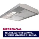 Ver imagem 3 de Depurador Slim Suggar DPS162PR 60cm 3 Velocidades Prata 220V