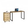 Conjunto Home Office Industrial 2 Peças com 1 Escrivaninha 120cm e 1 Gaveteiro 4 Gavetas Kuadra - 7