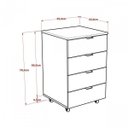 Ver imagem 3 de Conjunto Home Office Industrial 2 Peças com 1 Escrivaninha 120cm e 1 Gaveteiro 4 Gavetas Kuadra