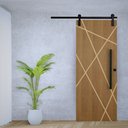 Ver imagem 2 de Porta de Correr Agatha Trilho Soft Pux. Barra Chata Preto 1.10 X 2.10 Lado Direito – Hale