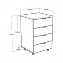 Ver imagem 3 de Conjunto Home Office 2 Peças com 1 Escrivaninha e 1 Gaveteiro Kuadra 4 Gavetas Industrial Preta Yescasa Marrom