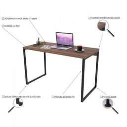 Conjunto Home Office 2 Peças com 1 Escrivaninha e 1 Gaveteiro 4 Gavetas Kuadra  - 11