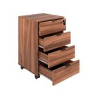 Ver imagem 5 de Conjunto Home Office 2 Peças com 1 Escrivaninha e 1 Gaveteiro Kuadra 4 Gavetas Industrial Preta Yescasa Marrom