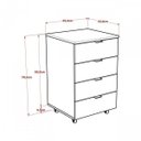 Ver imagem 3 de Conjunto Home Office 2 Peças com 1 Escrivaninha e 1 Gaveteiro 4 Gavetas Kuadra