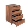 Conjunto Home Office 2 Peças com 1 Escrivaninha e 1 Gaveteiro 4 Gavetas Kuadra  - 5