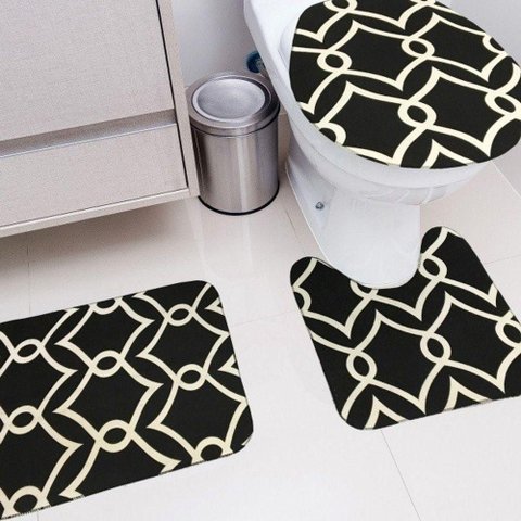 Kit Tapete de Banheiro Tecil Pop 3 Peças Arabic