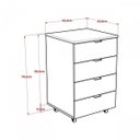 Ver imagem 3 de Conjunto Home Office 2 Peças com 1 Escrivaninha e 1 Gaveteiro Kuadra 4 Gavetas Industrial Yescasapreta Preto
