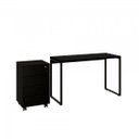 Ver imagem 6 de Conjunto Home Office Industrial 2 Peças com 1 Escrivaninha 120cm e 1 Gaveteiro 4 Gavetas Kuadra