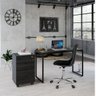 Conjunto Home Office Industrial 2 Peças com 1 Escrivaninha 120cm e 1 Gaveteiro 4 Gavetas Kuadra - 1