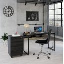 Ver imagem 1 de Conjunto Home Office Industrial 2 Peças com 1 Escrivaninha 120cm e 1 Gaveteiro 4 Gavetas Kuadra