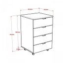 Ver imagem 3 de Conjunto Home Office Industrial 2 Peças com 1 Escrivaninha 120cm e 1 Gaveteiro 4 Gavetas Kuadra