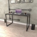 Ver mais imagens de Conjunto Home Office 2 Peças com 1 Escrivaninha e 1 Gaveteiro Kuadra 4 Gavetas Industrial Yescasapreta Preto