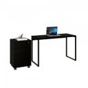 Ver imagem 7 de Conjunto Home Office Industrial 2 Peças com 1 Escrivaninha 120cm e 1 Gaveteiro 4 Gavetas Kuadra