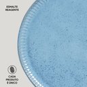 Ver imagem 5 de Prato Raso 27,5cm Cerâmica Azul Linhas Breeze Avulso Porto Brasil Jantar Mesa Posta.