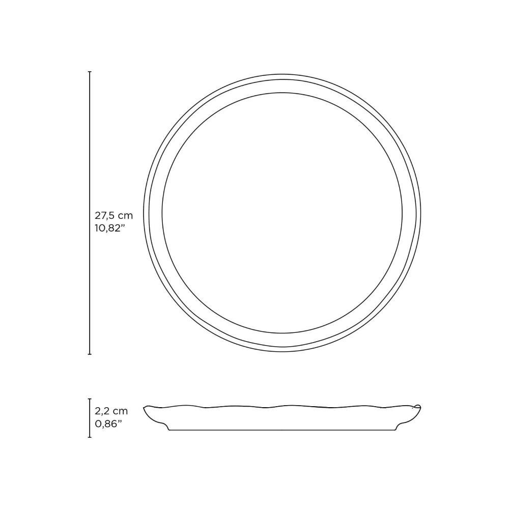 CONJUNTO C/ 6 PRATOS RASO LINHAS BREEZE Ø 27,5 cm - 6