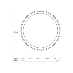 CONJUNTO C/ 6 PRATOS RASO LINHAS BREEZE Ø 27,5 cm - 6