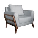 Ver imagem 1 de Poltrona Decorativa Sabrina Linho Cinza