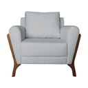 Ver imagem 2 de Poltrona Decorativa Sabrina Linho Cinza