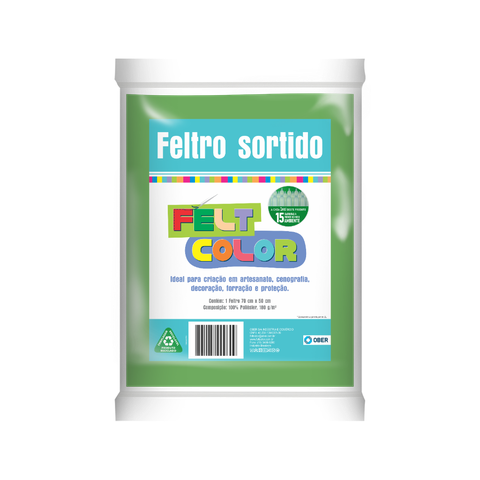 Feltro Feltcolor Liso Verde Primavera - 70cm X 50cm