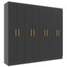Guarda Roupas Paris 8 Portas Casal - Black Black - 2