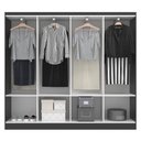 Ver imagem 3 de Guarda Roupas Paris 8 Portas Casal - Black Black