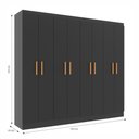 Ver imagem 4 de Guarda Roupas Paris 8 Portas Casal - Black Black