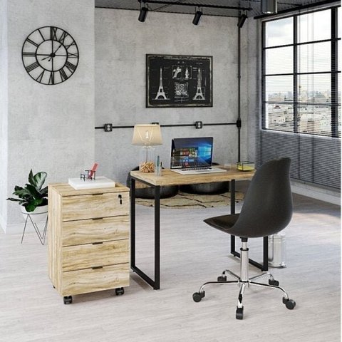 Conjunto 2 Peças com 1 Escrivaninha e 1 Gaveteiro Kuadra