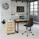 Ver imagem 1 de Kit 2 Peças com 1 Escrivaninha e 1 Gaveteiro 4 Gavetas Kuadra