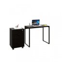 Ver imagem 6 de Kit 2 Peças com 1 Escrivaninha e 1 Gaveteiro 4 Gavetas Kuadra