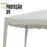 Tenda Articulada Gazebo + Mesa e Cadeiras Com 2 Banquetas Barraca 3x3M Proteção UV Dobrável Bolsa Co - 2