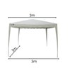 Tenda Articulada Gazebo + Mesa e Cadeiras Com 2 Banquetas Barraca 3x3M Proteção UV Dobrável Bolsa Co - 5