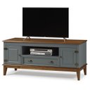 Ver imagem 1 de Rack para TV 65 Polegadas Madeira Maciça 2 Portas 1 Gaveta Rústico 149cm Cinza - Apaixone & Decore