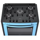 Ver imagem 2 de FOGAO A GAS DE EMBUTIR 5 BOCAS VENAX GAUDI PRISMA VITREO BL AZUL GAS GLP