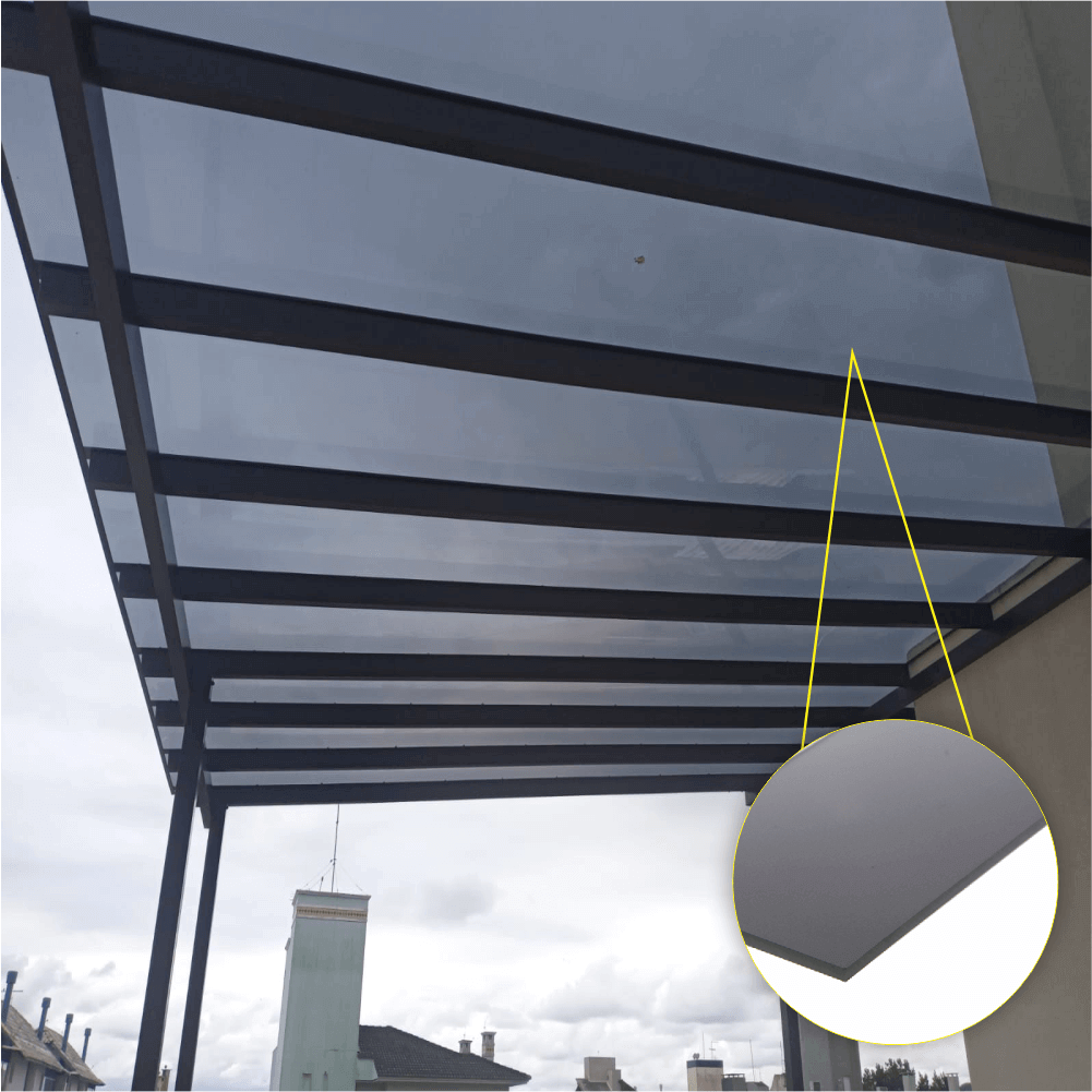 Ver imagem 5 de Cobertura Policarbonato Compacto 4,00m x 3,00m - Fume 3mm