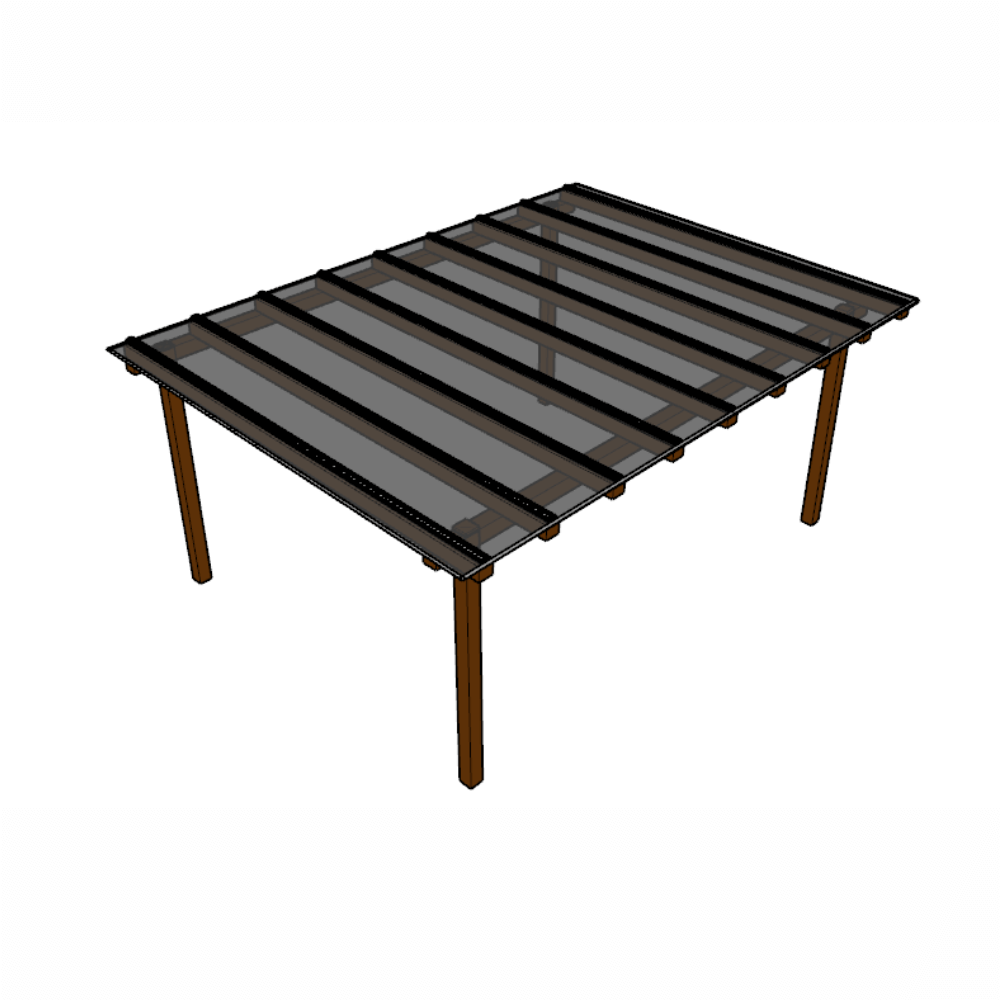 Ver imagem 1 de Cobertura Policarbonato Compacto 4,00m x 3,00m - Fume 3mm