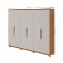 Ver imagem 7 de Roupeiro Vitória 6 Portas 270 Amêndoa Clean/Off Clean