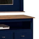 Ver imagem 3 de Rack com Painel para Sala 150cm Pés Luis Xv 3 Gavetas e Nicho - Azul Petróleo/imbuia Glazer