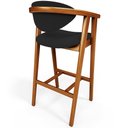 Ver mais imagens de Kit 06 Banquetas Alta Para Cozinha Bancada Bar Sala de Jantar Fixa Cecília L02 Bouclê Preto - Lyam D