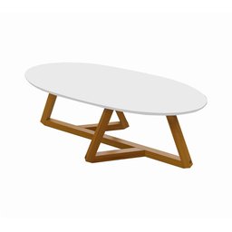 Mesa de Centro Classic Branco/Nature- Tebarrot - 6 Mesa de Centro Classic Branco/Nature- Tebarrot - 6