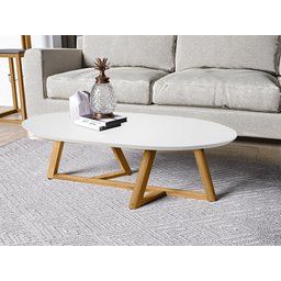 Mesa de Centro Classic Branco/Nature- Tebarrot - 2