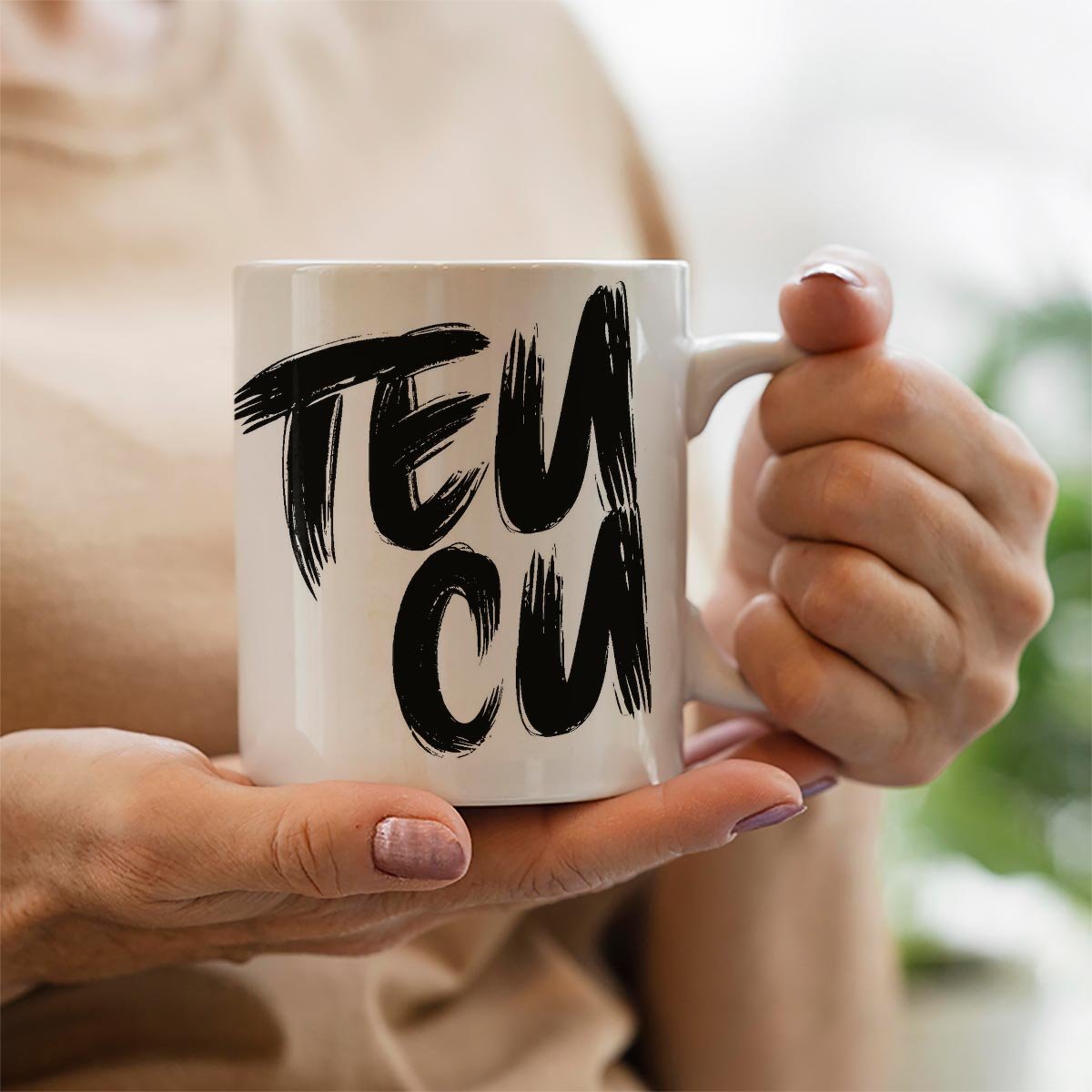 Caneca Teu Cu! Gato meme Lindo animado - 3