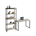 Ver imagem 6 de Kit 2 Peças com 1 Escrivaninha e 1 Estante 5 Prateleiras Kuadra
