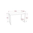 Ver imagem 3 de Conjunto 2 Peças com 1 Escrivaninha e 1 Estante 5 Prateleiras Kuadra Industrial Preta Branco